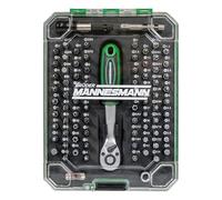 Brüder Mannesmann Ratchet Bit Set 81 Pieces with Ratchet Screwdriver Chrome Vanadium Steel Clockwise/Anti-clockwise Rotation Switchable for Assembly, Repair and DIY M29715