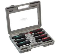 Brüder Mannesmann Screwdriver Set 21 pc, with Bits | M 1190-21 | Ergonomic rubber handle, Phillips, flat and Torx bits, for furniture assembly, vehicle repairs and electronics