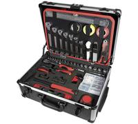 Brüder Mannesmann Tool Box with 210 Tools & Telescopic Handle M29076