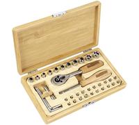 Brüder Mannesmann Tool Set: 41 Parts Bamboo Case Eco-Friendly M29000