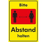 Brüder Mannesmann Tools M40283 Window Sticker Keep Distance 21 x 29 cm Pack of 2 Blue