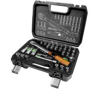 Brüder Mannesmann Torque Wrench Set 1/4 5-25 Nm 32-Piece Tool Set