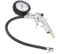 Brüder Mannesmann Tyre Pressure Gauge 0-12 bar, Schrader | M 1543 | Mechanical and battery-free, with nozzle for quick-release air coupling, for cars, motorcycles, bicycles and lorries
