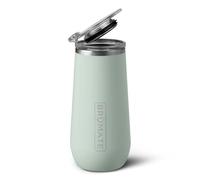 BrüMate Champagne Flute 12oz with Flip-Top Lid to Hold in Carbonation | Insulated Stainless Steel for Ice Cold Champagne | BPA-Free (Sage)