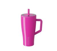 BrüMate Era 100% Leak Proof Insulated Tumbler with Handle and Straw with Lid and Flexible SoftSip Straw, Stainless Steel, Cup Holder Friendly, 30 oz (Vivid Magenta)