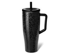 BrüMate Era 40 oz Cup with Handle and Straw | 100% Leakproof Insulated Water Bottle Cup with Lid and Flexible SoftSip Straw | Made of Stainless Steel | Cup Holder Friendly | 40 oz (Onyx