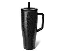 BrüMate Era 40 oz Tumbler with Handle and Straw | 100% Leakproof Insulated Tumbler with Lid and Straw | Made of Stainless Steel | Cup Holder Friendly Base | 40oz (Onyx Leopard)