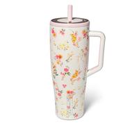BrüMate Era 40 oz Tumbler with Handle & Straw | 100% Leakproof Insulated Water Bottle Tumbler with Lid & Flexible Straw | Made of Stainless Steel | Cup Holder Friendly | 40oz (Wildflower Whisper)