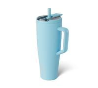 BrüMate Era Flip 1.2L Tumbler with Straw and Lid | 40oz Metal Water Bottle with Handle | 100% Leakproof Covered Straw | Insulated Cup | Stainless Steel Travel Gym Mug | Keeps Drinks Cold (Glacier)