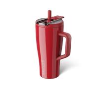 BrüMate Era Flip 30oz Tumbler with 100% Leakproof Covered Straw Lid | Hygienic Covered Straw | Insulated Stainless Steel Water Bottle with Handle | Cup Holder Friendly | BPA-Free (Maraschino)