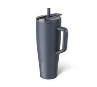 BrüMate Era Flip 40oz Tumbler with 100% Leakproof Covered Straw Lid | Hygienic Covered Straw | Insulated Stainless Steel Water Bottle with Handle | Cup Holder Friendly | BPA-Free (Nightfall Blue)