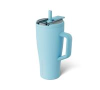 BrüMate Era Flip 900ml Tumbler with Straw and Lid | 30oz Metal Water Bottle with Handle | 100% Leakproof Covered Straw | Insulated Cup | Stainless Steel Travel Gym Mug | Keeps Drinks Cold (Glacier)