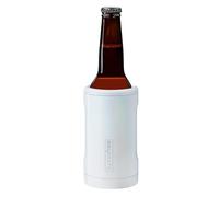 BrüMate Hopsulator Bott'l Insulated Bottle Cooler for Standard 12oz Glass Bottles | Glass Bottle Insulated Stainless Steel Drink Holder for Beer and Soda (Glitter White)