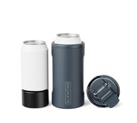BrüMate Hopsulator Trio 3-in-1 Insulated Can Cooler for 12oz / 16oz Cans + 100% Leak Proof Tumbler with Lid | Insulated for Beer, Soda, and Energy Drinks (Nightfall Blue)