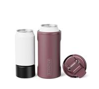 BrüMate Hopsulator Trio 3-in-1 Insulated Can Cooler for 12oz / 16oz Cans + 100% Leak Proof Tumbler with Lid | Insulated for Beer, Soda, and Energy Drinks (Rose Taupe)