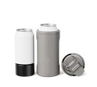 BrüMate Hopsulator Trio 3-in-1 Insulated Can Cooler for 12oz / 16oz Cans + 100% Leak Proof Tumbler with Lid | Insulated for Beer, Soda, and Energy Drinks (Mocha)