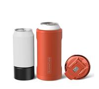 BrüMate Hopsulator Trio 3-in-1 Insulated Can Cooler for 12oz / 16oz Cans + 100% Leak Proof Tumbler with Lid | Insulated for Beer, Soda, and Energy Drinks (Cedar)