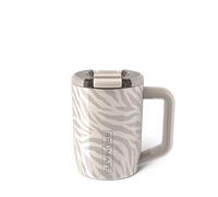 BrüMate Müv - 15oz 100% Leak Proof Insulated Coffee Mug with Handle & Lid - Stainless Steel Coffee Travel Mug - Double Walled Coffee Cup (Zebra)