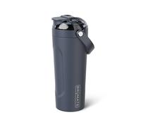 BrüMate Multishaker 750ml Metal Protein Shaker | Insulated Stainless Steel Bottle | 100% Leakproof Magflip Lid | 25oz Gym Shaker with Built-in Agitator | 24hrs Cold Mixing Gym Bottle (Nightfall Blue)