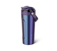 BrüMate Multishaker 750ml Metal Protein Shaker | Insulated Stainless Steel Bottle | 100% Leakproof Magflip Lid | 25oz Gym Shaker with Built-in Agitator | 24hrs Cold Mixing Gym Bottle (Dark Aura)