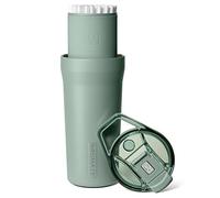 BrüMate Pour Over 20oz Insulated Coffee Mug | 2-in-1 Travel Coffee Maker with 100% Leakproof Lid | Insulated Coffee Tumbler | Travel & Camping | Comes with Filter Dripper | BPA-Free (Sage)