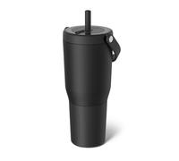 BrüMate Resa 100% Leakproof Travel Cup with Handle and Straw | Flexible SoftSip Straw | Silicone Sleeve for Durability | Stainless Steel | Cup and Water Bottle Holder for