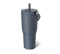 BrüMate Resa 1L Tumbler with Straw and Lid | 35oz Metal Water Bottle with Handle | 100% Leakproof | Insulated Cup | Stainless Steel Travel Gym Mug | Keeps Drinks Ice-Cold All Day (Nightfall Blue)