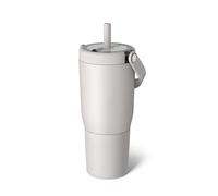 BrüMate Resa 25oz 100% Leakproof Travel Tumbler with Handle & Straw | Flexible Soft Sip Straw | Silicone Sleeve for Durability | Stainless Steel | Cup Holder & Travel Friendly | (Dune)