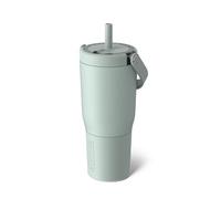 BrüMate Resa 25oz 100% Leakproof Travel Tumbler with Handle & Straw | Flexible SoftSip Straw | Silicone Sleeve for Durability | Stainless Steel | Cup Holder & Travel Friendly Water Bottle | (Sage)