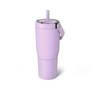BrüMate Resa 25oz 100% Leakproof Travel Tumbler with Handle & Straw | Flexible SoftSip Straw | Silicone Sleeve for Durability | Stainless Steel | Cup Holder & Travel Friendly Water Bottle | (Lavender)