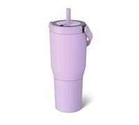 BrüMate Resa 35oz 100% Leakproof Travel Tumbler with Handle & Straw | Flexible Soft Sip Straw | Silicone Sleeve for Durability | Made of Stainless Steel | Cup Holder & Travel Friendly | (Lavender)