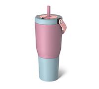 BrüMate Resa 35oz 100% Leakproof Travel Tumbler with Handle & Straw | Flexible SoftSip Straw | Silicone Sleeve for Durability | Stainless Steel | Cup Holder & Travel Friendly Water Bottle | (Eclipse)
