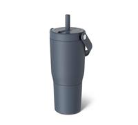 BrüMate Resa 750ml Tumbler with Straw and Lid | 25oz Metal Water Bottle with Handle | 100% Leakproof | Insulated Cup | Stainless Steel Travel Gym Mug | Keeps Drinks Ice-Cold All Day (Nightfall Blue)