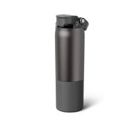 BrüMate Rise 25oz Water Bottle with Covered Silicone Straw | 100% Leakproof Insulated Water Bottle | Cup Holder Friendly Base | 25oz (Black Stainless)
