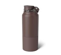 BrüMate Rise - 34oz Bottle with Covered Silicone Straw, 100% Leak-Proof Insulated Water Bottle, Soft Silicone Spout | Made of Stainless Steel | 34oz (Java)