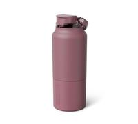 BrüMate Rise 35 oz Water Bottle with Covered Silicone Straw | 100% Leak Proof Insulated Water Bottle | Soft Silicone Spout | Stainless Steel Made | 35 oz (Rose
