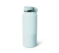 BrüMate Rise 35oz Water Bottle With 100% Leakproof Covered Silicone Straw | Insulated Stainless Steel Water Bottle With Removable Straw | Fast Flow | Soft Sip Silicone Spout | BPA-Free (Blue Agave)