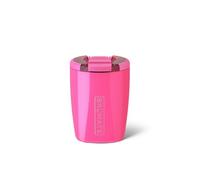 BrüMate Rocks 12oz Insulated Lowball Whiskey Tumbler | 100% Leakproof Locking Lid | Insulated Stainless Steel Whiskey Glass | Perfect for At Home, Camping or Travel | BPA-Free (Neon Pink)