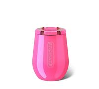 BrüMate Uncork'd 14oz 100% Leakproof Insulated Wine Tumbler | Locking Lid | Insulated Stainless Steel Wine Glass | Perfect For Travel & Outdoors | BPA-Free (Neon Pink)