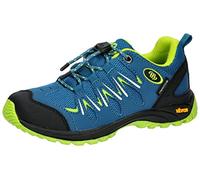 Brütting Expedition Kids Cross Country Running Shoe, Petrol Lemon, 5 UK