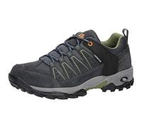 Brütting Men's Mount Pinos Low Trekking Shoes, Anthracite, Green, Orange, 3.5 UK