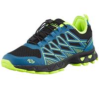 Brütting Unisex Mission Cross Country Running Shoe, Petrol/Schwarz/Lemon, 5.5 UK