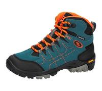 Brütting Mount Shasta Kids Hi Cross Country Running Shoe, Petrol Black Orange, 2.5 UK