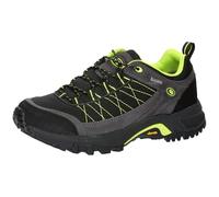 Brütting Unisex Mount Egmont Trail Running Shoe, Black Grey Lemon, 4 UK