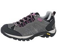 Brütting Women's Mount Bona Low Cross Country Running Shoe, Grey/Black/Pink, 4 UK