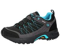 Brütting Women's Mount Egmont Trail Running Shoe, Black, Grey, Turquoise, 3.5 UK