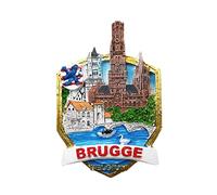 Bruges Belgium 3D Fridge Magnet Souvenir Gift,Resin Handmade Brugge Refrigerator Magnet Home & Kitchen Decoration Collection