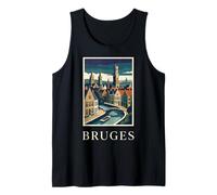 Bruges Belgium Canal City Travel Art Tank Top