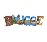 Brugge Belgium 3D Letters Fridge Magnet Souvenir Gift,Resin Handmade Bruges Refrigerator Magnet Home & Kitchen Decoration Collection