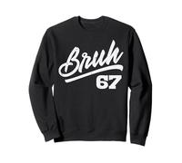 Bruh 67 Meme Funny Number 6 7 Costume Kids Youth Boys Teen Sweatshirt